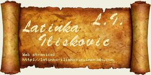 Latinka Ilišković vizit kartica